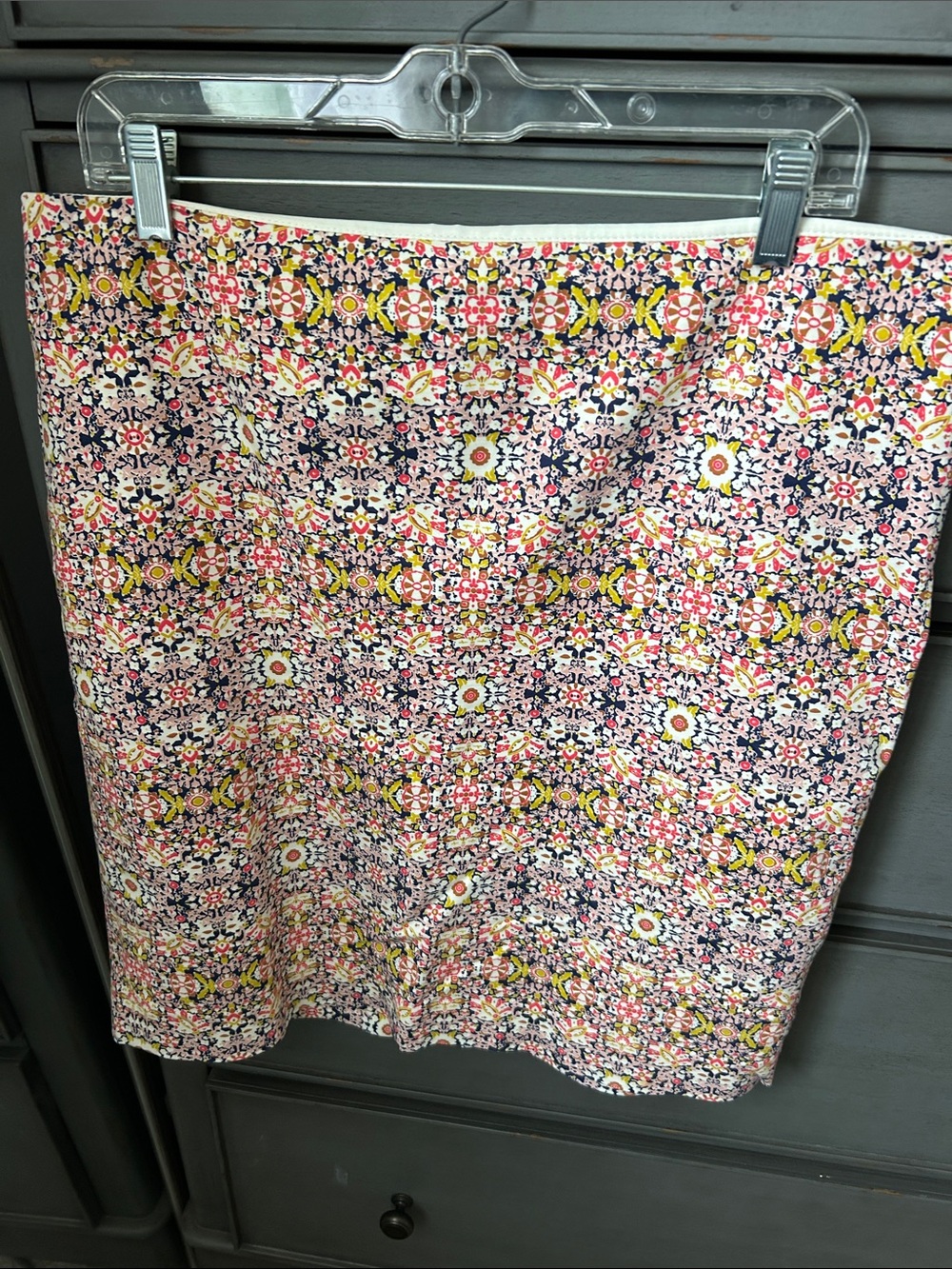 The Limited Floral Mosaic Mini Skirt Navy